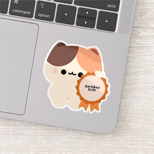 Gecertificeerde knappe kat sticker (Detail)