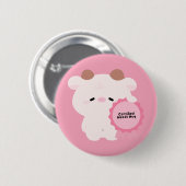Gecertificeerde Koe Die Knuffel Nodig Heeft Ronde Button 5,7 Cm (Voorkant /achterkant)