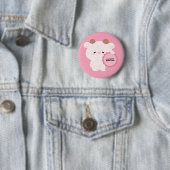Gecertificeerde Koe Die Knuffel Nodig Heeft Ronde Button 5,7 Cm (In situ)