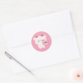 Gecertificeerde Koe Die Knuffel Nodig Heeft Ronde Sticker (Envelop)
