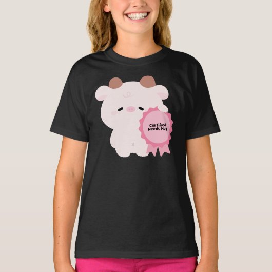 Gecertificeerde Koe Die Knuffel Nodig Heeft T-shirt (Voorkant)