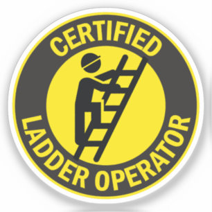 Gecertificeerde ladderoperator sticker