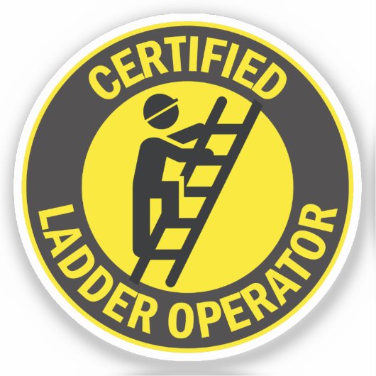 Gecertificeerde ladderoperator sticker (Voorkant)