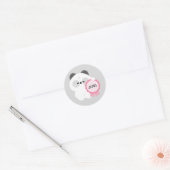Gecertificeerde Lage Energie Panda Ronde Sticker (Envelop)