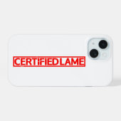 Gecertificeerde Lame Stempel iPhone 15 Case (Achterkant horizontaal)