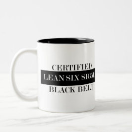 Gecertificeerde Lean Six Sigma Black Belt 11oz Tweekleurige Koffiemok