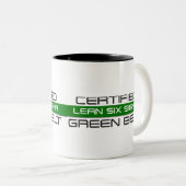 Gecertificeerde Lean Six Sigma Green Belt 11oz Tweekleurige Koffiemok (Voorkant rechts)
