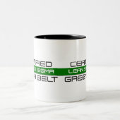 Gecertificeerde Lean Six Sigma Green Belt 11oz Tweekleurige Koffiemok (Center)