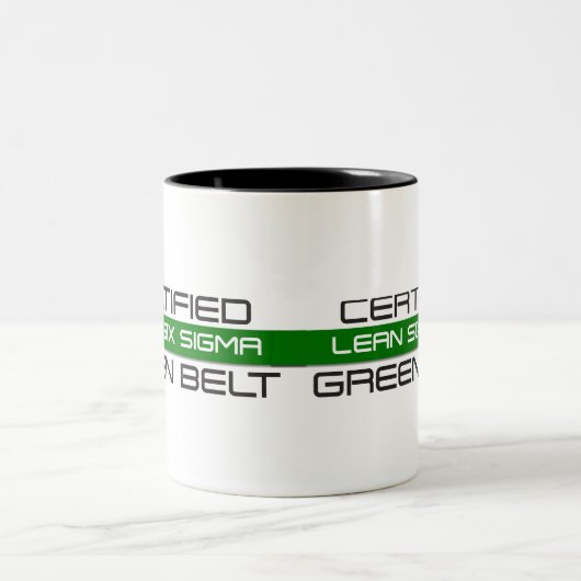 Gecertificeerde Lean Six Sigma Green Belt 11oz Tweekleurige Koffiemok (Center)