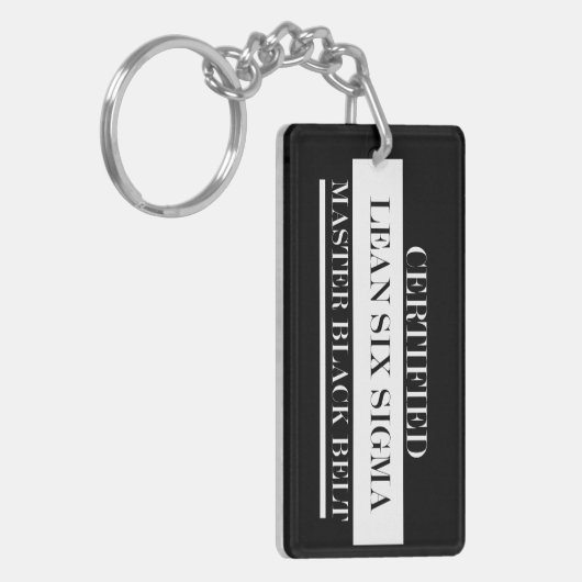 Gecertificeerde lean Six Sigma Master Black Belt K Sleutelhanger (Voorkant Links)