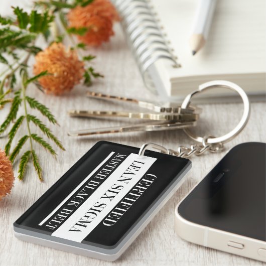 Gecertificeerde lean Six Sigma Master Black Belt K Sleutelhanger (Voorkant Rechts)