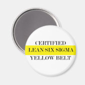 Gecertificeerde lean Six Sigma Yellow Belt Magneet (Voorkant / Achterkant)