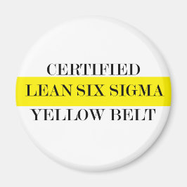 Gecertificeerde lean Six Sigma Yellow Belt Magneet