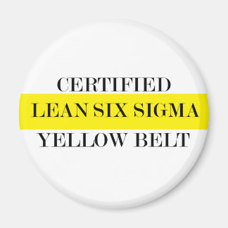 Gecertificeerde lean Six Sigma Yellow Belt Magneet
