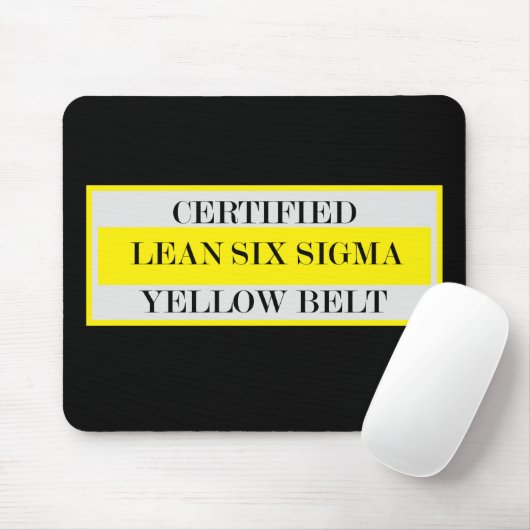 Gecertificeerde lean Six Sigma Yellow Belt Mousepa Muismat (Met muis)