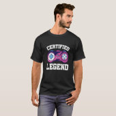 Gecertificeerde Legend Gamer Nerd Console PC Cont T-shirt (Voorkant volledig)