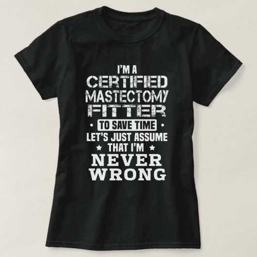 Gecertificeerde mastectomie fitter t-shirt (Design voorkant)