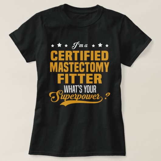 Gecertificeerde mastectomie fitter t-shirt (Design voorkant)