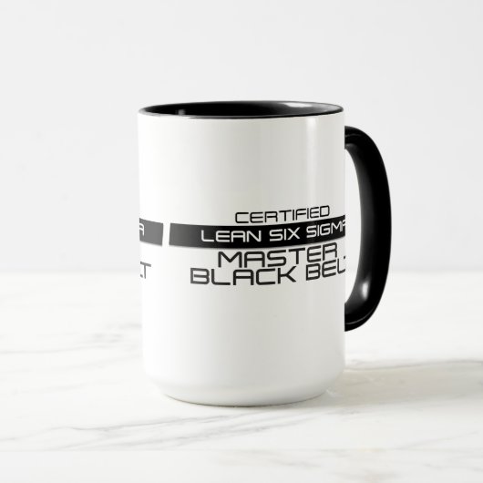 Gecertificeerde Master Black Belt Coffee Mok (Voorkant rechts)