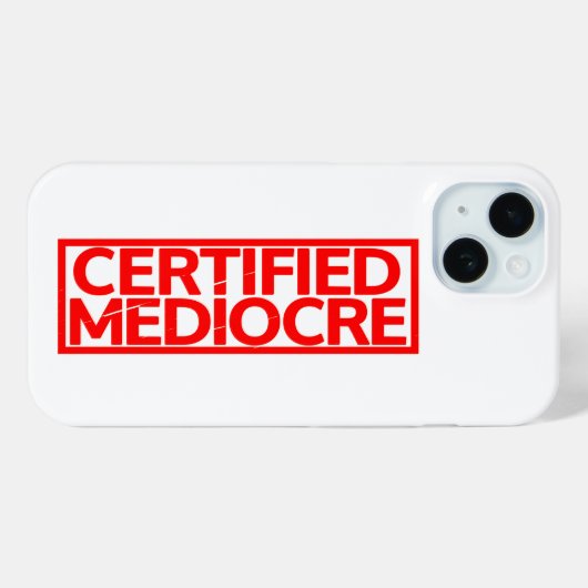 Gecertificeerde Mediocre Stamp Case-Mate iPhone Case (Achterkant (horizontaal))