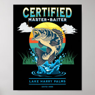 Gecertificeerde Meester Bijter Grappige Vissen Poster