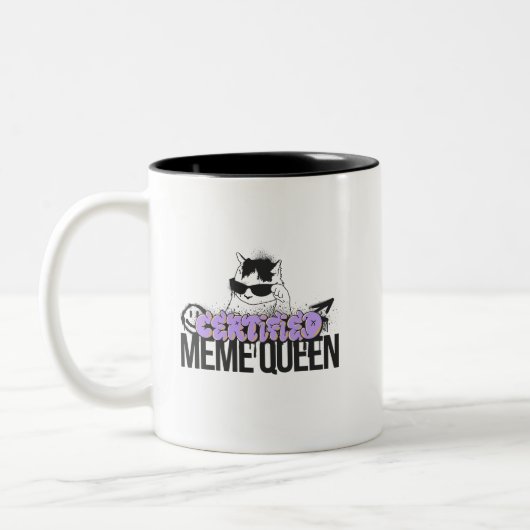Gecertificeerde Meme Queen Mok - Grappige Grafisch (Links)