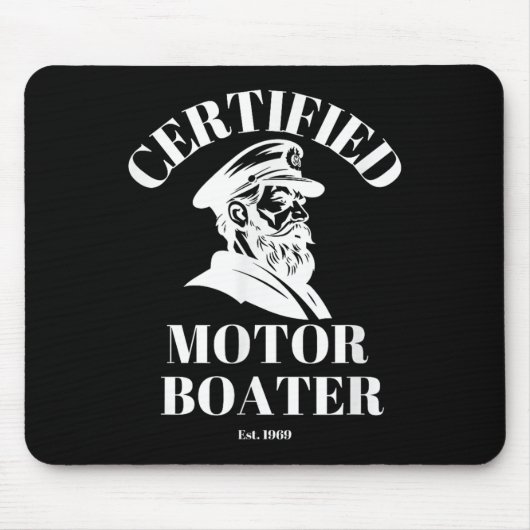 Gecertificeerde Motorboot Fun Zeiler Schip Boot Ka Muismat (Voorkant)