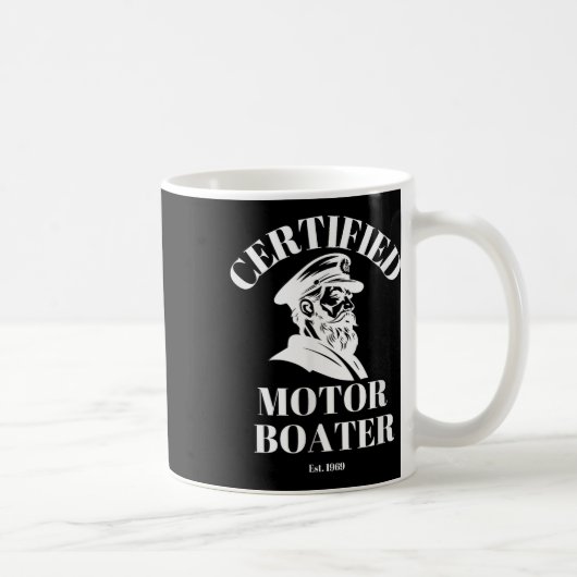Gecertificeerde Motorboot Gekke Zeiler Schip Boot Koffiemok (Rechts)
