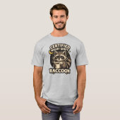Gecertificeerde Nachtploeg Wasbeer Funny Coffee Li T-shirt (Voorkant volledig)