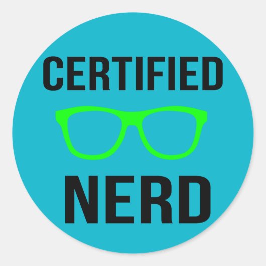 Gecertificeerde Nerd Stickers (Voorkant)