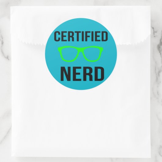 Gecertificeerde Nerd Stickers (Tas)