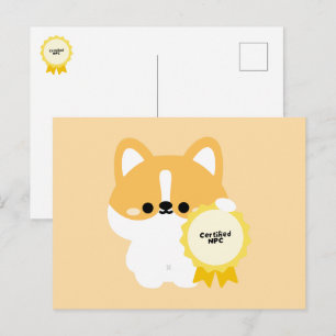 Gecertificeerde NPC Corgi Feestdagenkaart