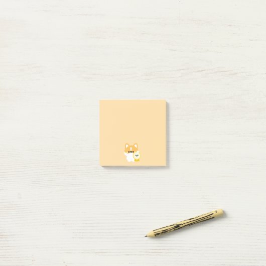 Gecertificeerde NPC Corgi Post-it® Notes (Op bureau)