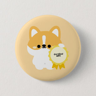 Gecertificeerde NPC Corgi Ronde Button 5,7 Cm
