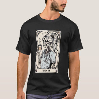 Gecertificeerde Nurse Assistant Tarot Kaart Skelet T-shirt