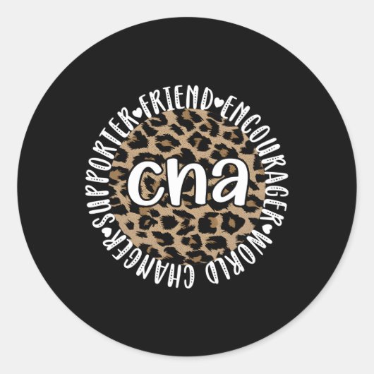 Gecertificeerde Nursing Assistant appreciatie CNA  Ronde Sticker (Voorkant)