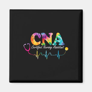 Gecertificeerde Nursing Instant Tie Dye CNA Nurse Magneet
