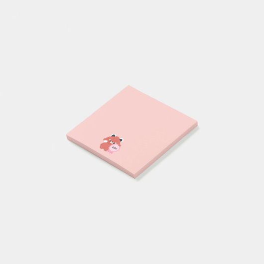 Gecertificeerde Onbeholpen Rode Panda Post-it® Notes (Schuin)