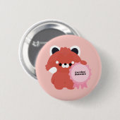 Gecertificeerde Onbeholpen Rode Panda Ronde Button 5,7 Cm (Voorkant /achterkant)