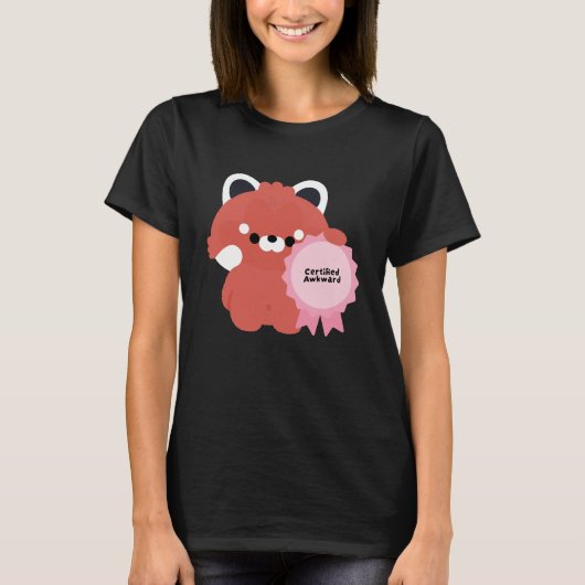 Gecertificeerde Onbeholpen Rode Panda T-shirt (Voorkant)