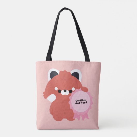 Gecertificeerde Onbeholpen Rode Panda Tote Bag (Achterkant)