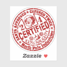 Gecertificeerde ondeugende kerst sticker