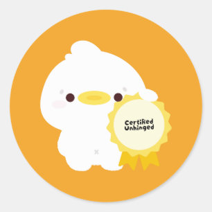 Gecertificeerde Ontspoorde Eend Ronde Sticker