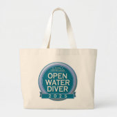  gecertificeerde open water duiker grote tote bag (Voorkant)