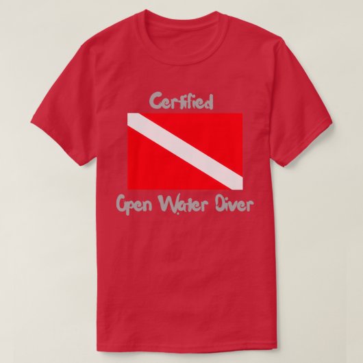 Gecertificeerde open-waterduiker voor scuba-duiker t-shirt (Design voorkant)