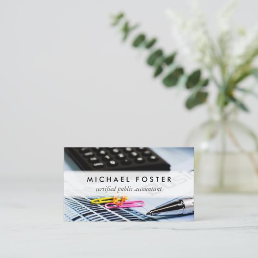 Gecertificeerde openbare accountant Eenvoudige min Visitekaartje (Staand voorkant)