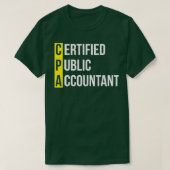 Gecertificeerde openbare accountant t-shirt (Design voorkant)