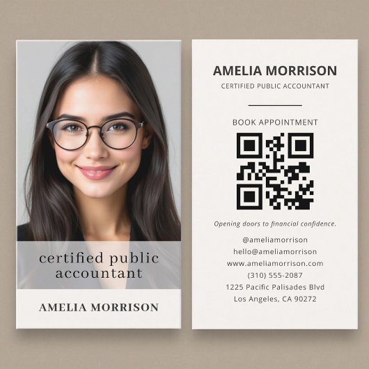 Gecertificeerde Openbare Belastingaccountant Voorb Visitekaartje
