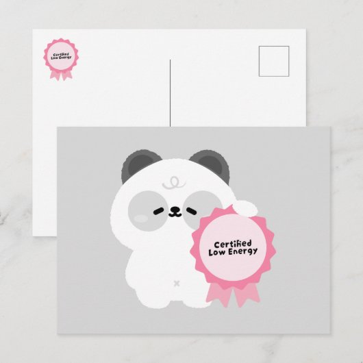 Gecertificeerde Opgebrande Panda Feestdagenkaart (Voorkant / Achterkant)
