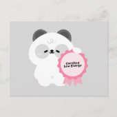 Gecertificeerde Opgebrande Panda Feestdagenkaart (Voorkant)